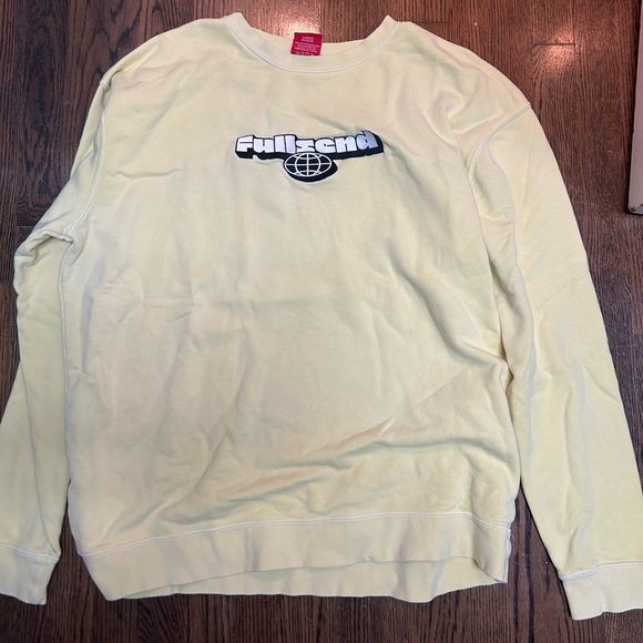 Nelk Boys Full Send Globe Crewneck in Yellow - Size XLarge - Picture 1 of 2
